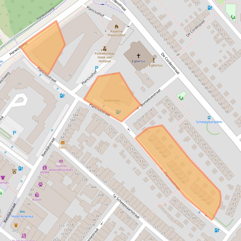 Kaart van postcodegebied 3151BT.