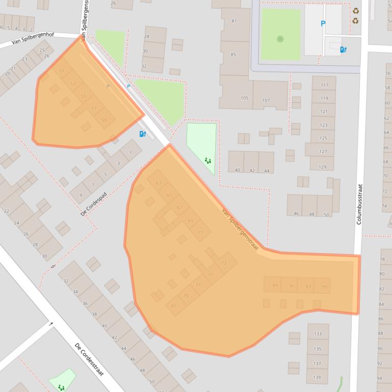 Kaart van postcodegebied 3151BX.