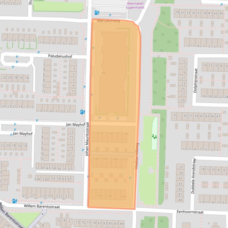 Kaart van postcodegebied 3151CD.