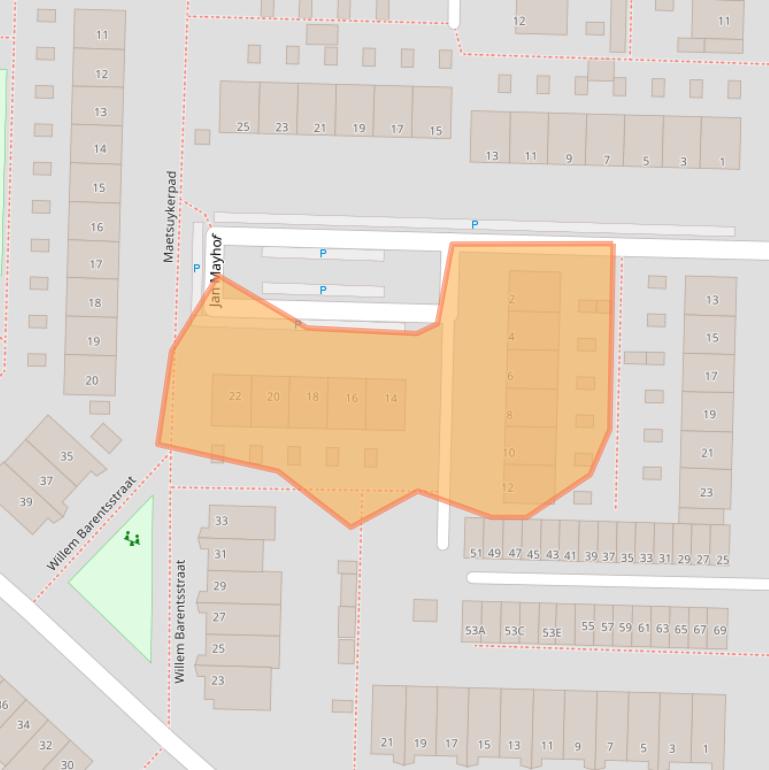 Kaart van postcodegebied 3151CG.