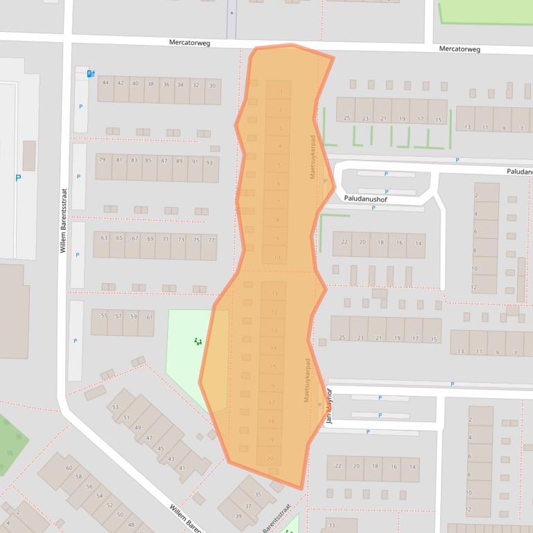 Kaart van postcodegebied 3151CH.