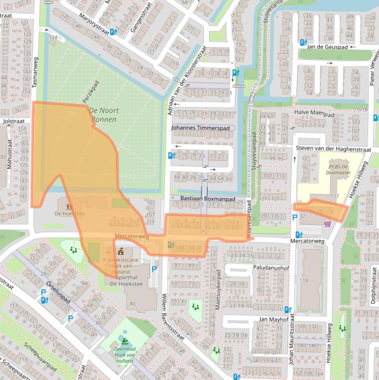 Kaart van postcodegebied 3151CJ.