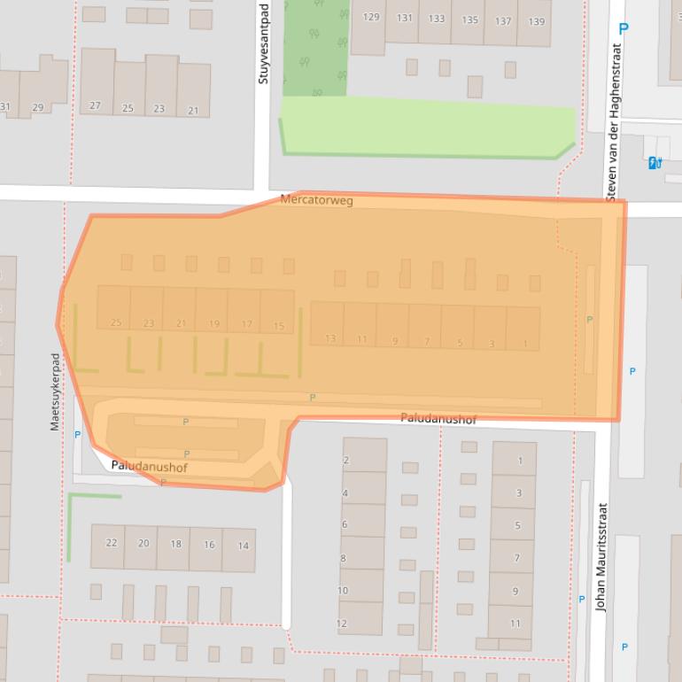 Kaart van postcodegebied 3151CL.