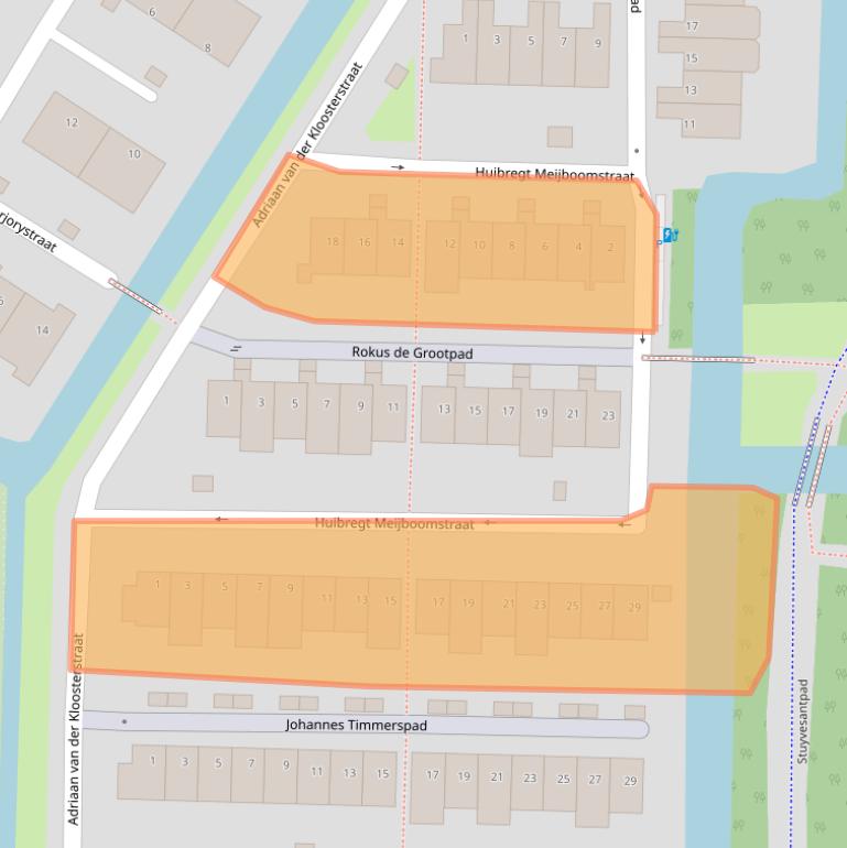 Kaart van postcodegebied 3151CW.