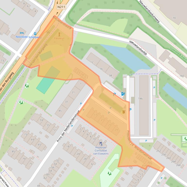 Kaart van postcodegebied 3151EA.