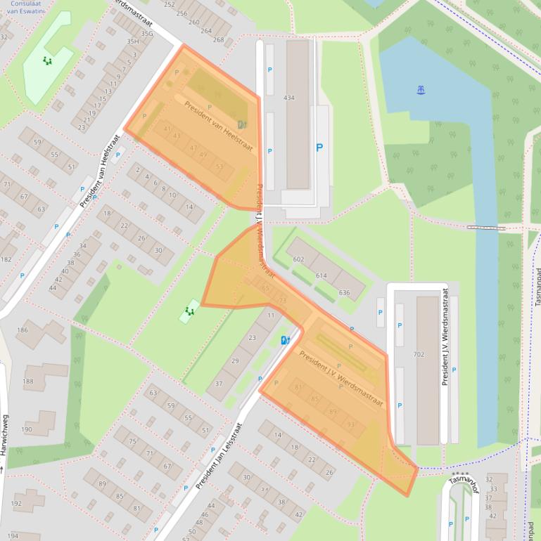 Kaart van postcodegebied 3151EB.
