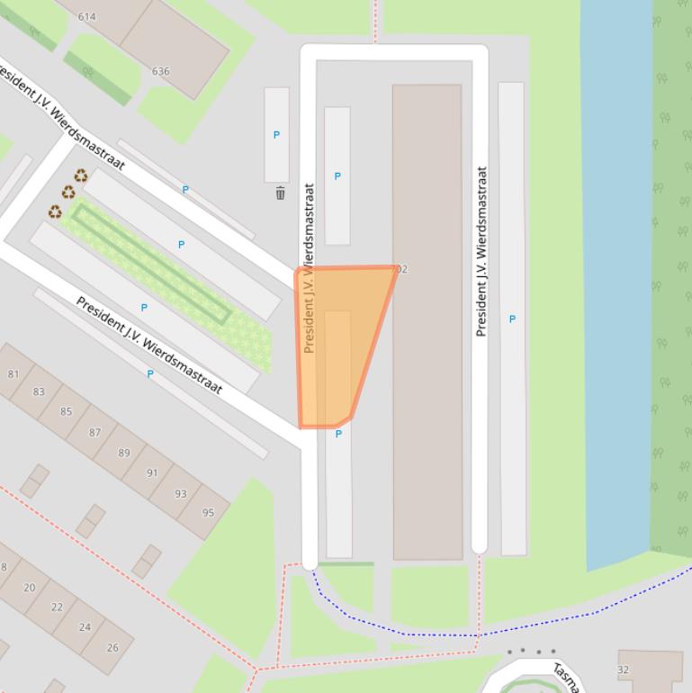 Kaart van postcodegebied 3151EW.