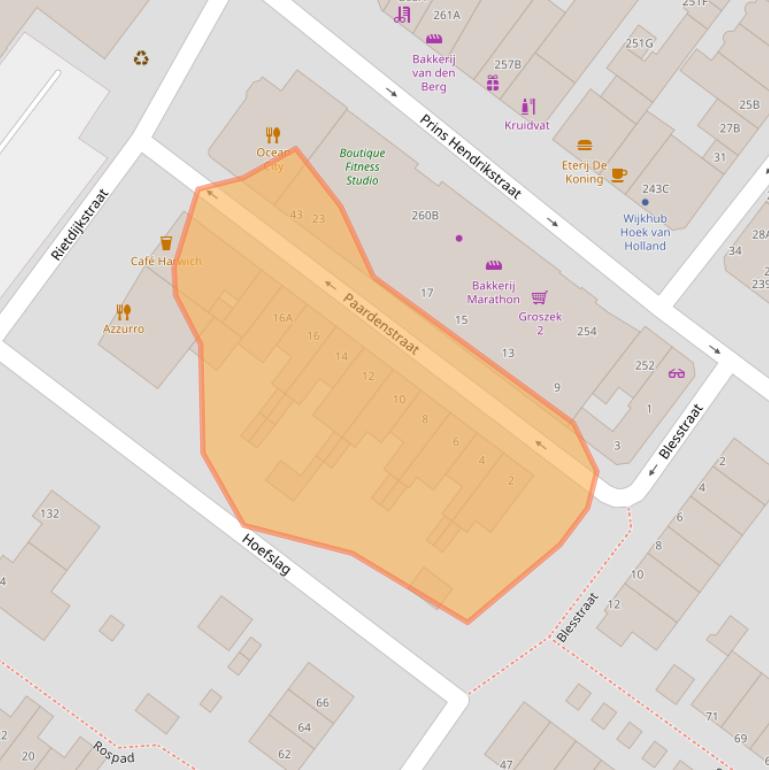 Kaart van postcodegebied 3151GE.