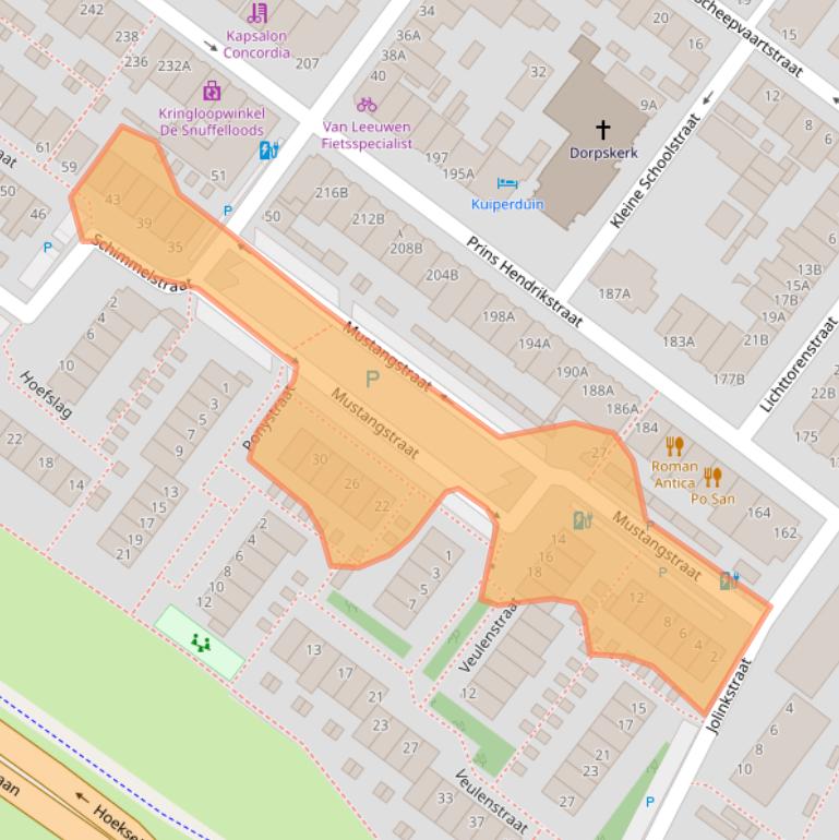 Kaart van postcodegebied 3151GN.