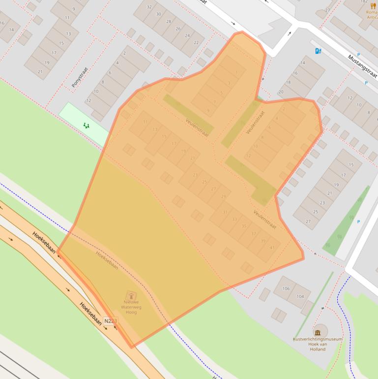 Kaart van postcodegebied 3151GR.