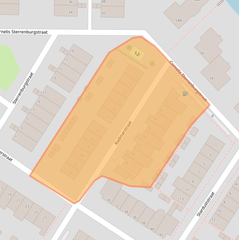 Kaart van postcodegebied 3151JD.