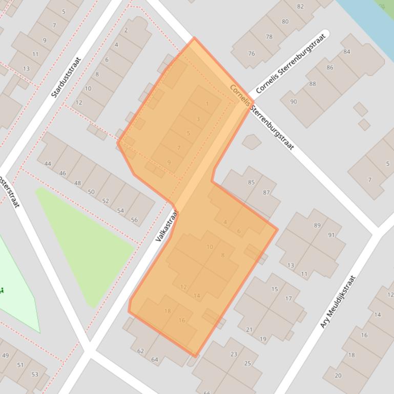 Kaart van postcodegebied 3151JH.