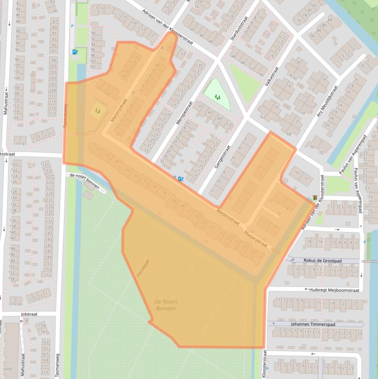 Kaart van postcodegebied 3151JK.