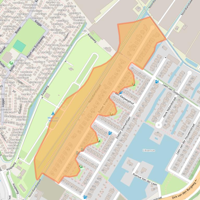 Kaart van postcodegebied 3151MA.