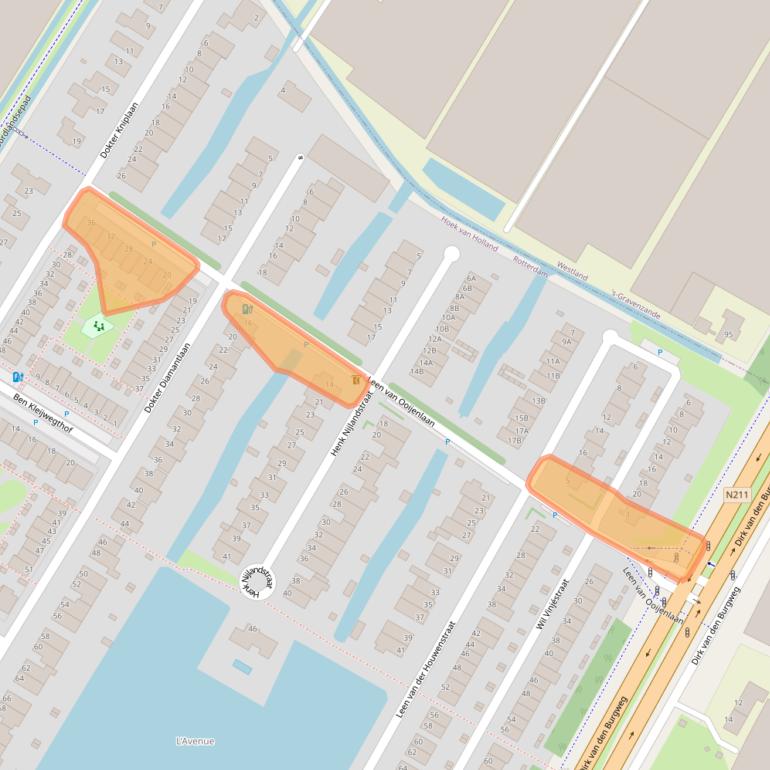 Kaart van postcodegebied 3151MC.