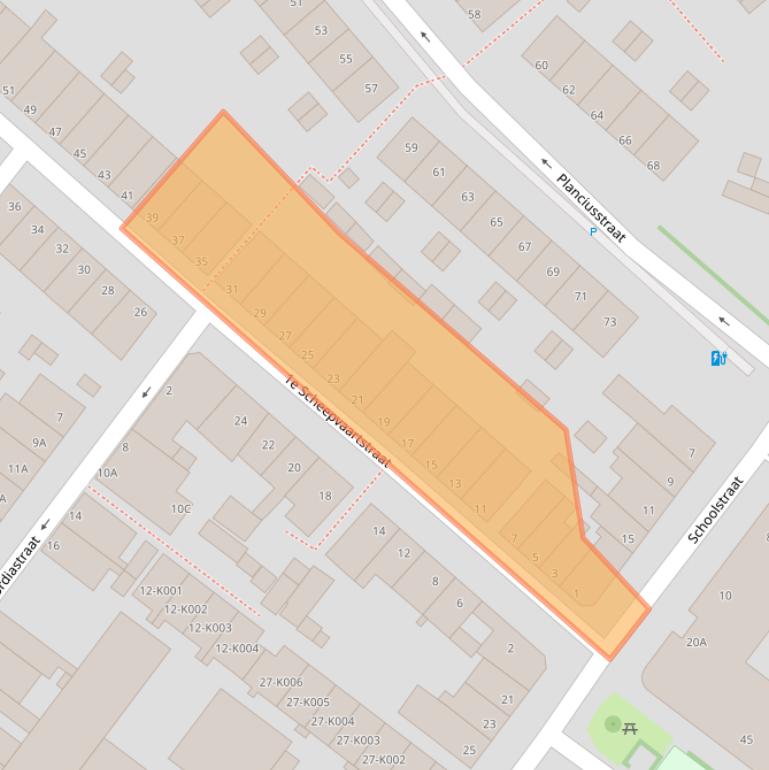 Kaart van postcodegebied 3151NJ.