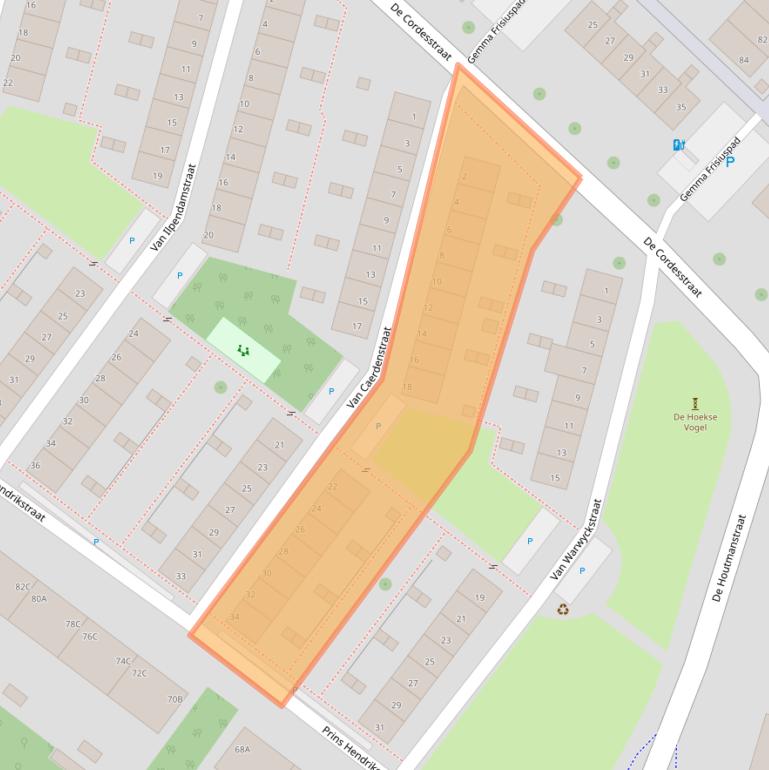 Kaart van postcodegebied 3151NS.