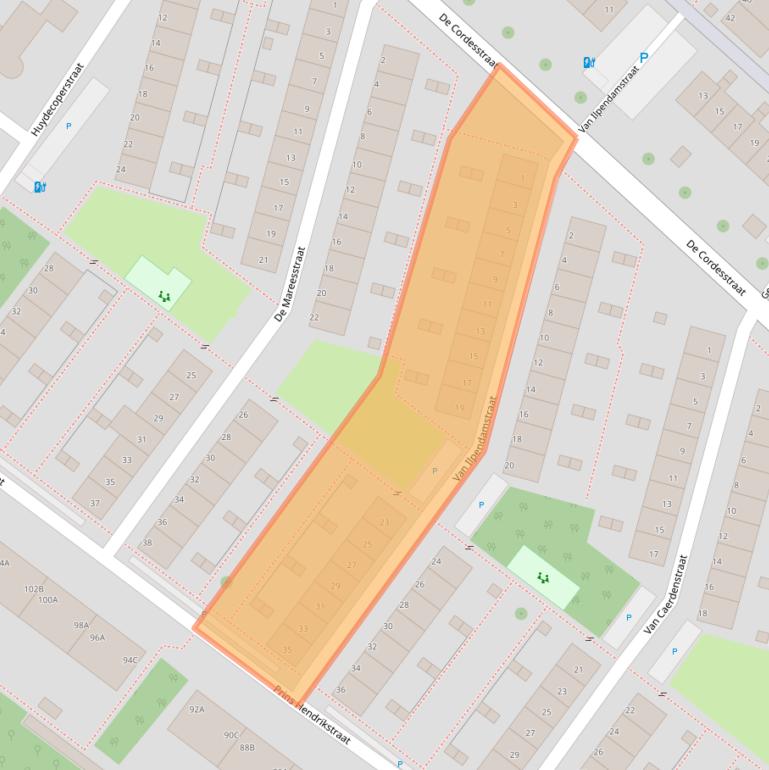 Kaart van postcodegebied 3151NT.