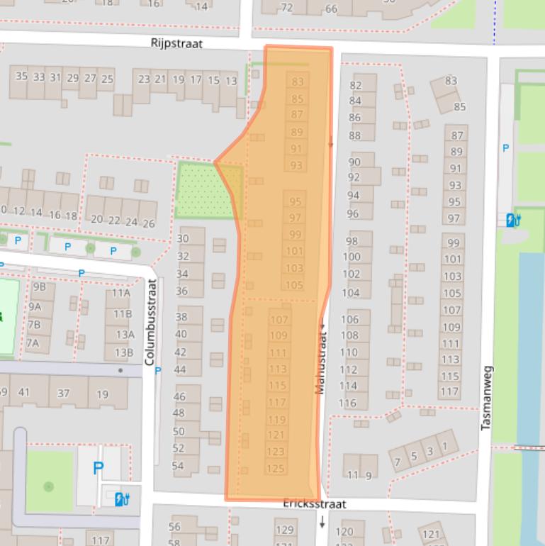 Kaart van postcodegebied 3151PC.