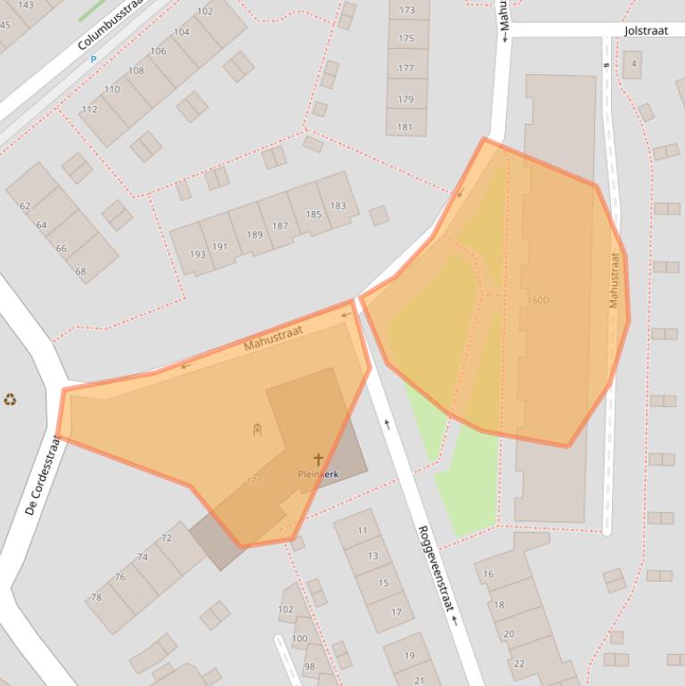 Kaart van postcodegebied 3151PJ.