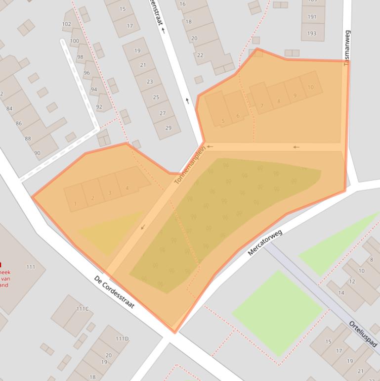 Kaart van postcodegebied 3151PR.