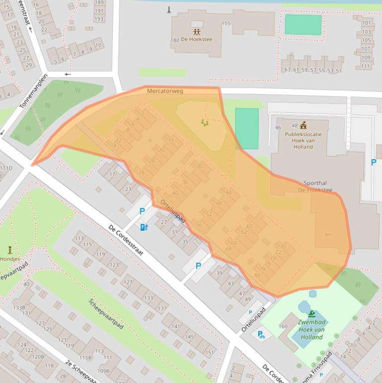 Kaart van postcodegebied 3151PT.