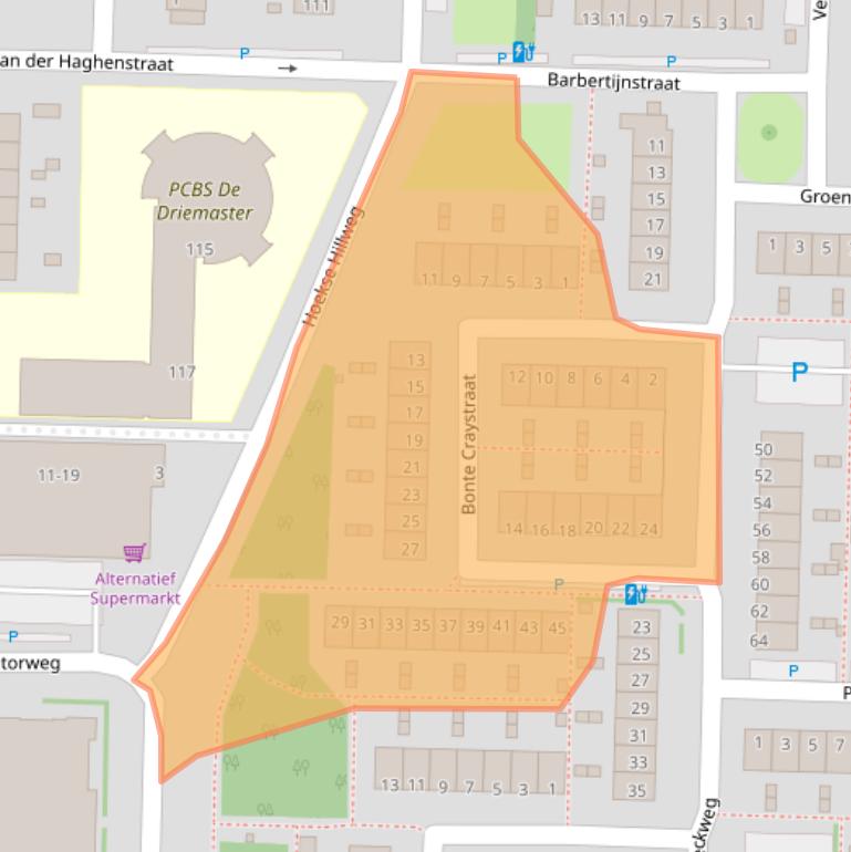 Kaart van postcodegebied 3151RB.