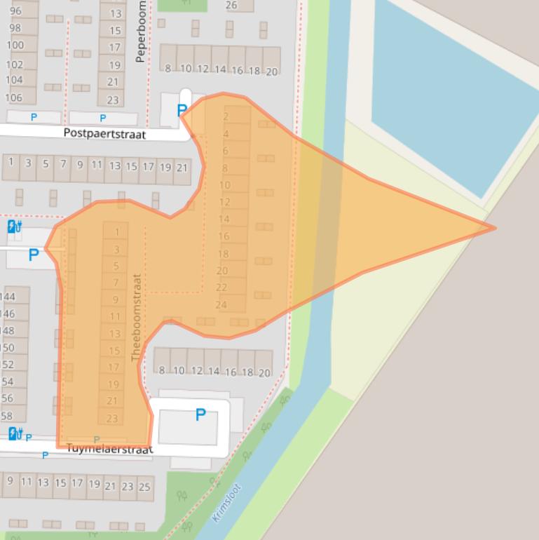 Kaart van postcodegebied 3151RR.