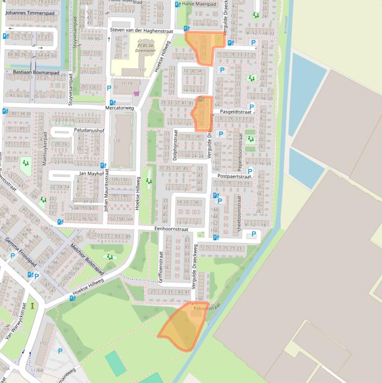 Kaart van postcodegebied 3151RT.