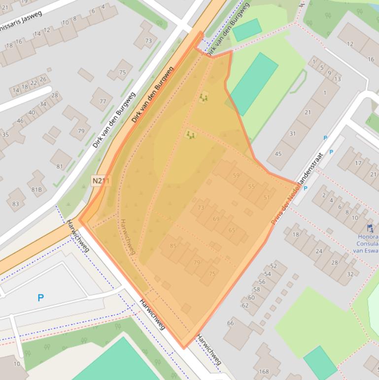 Kaart van postcodegebied 3151SC.