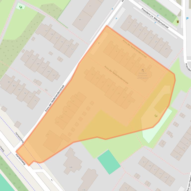 Kaart van postcodegebied 3151SE.