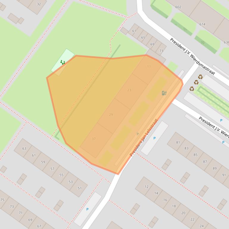 Kaart van postcodegebied 3151SG.