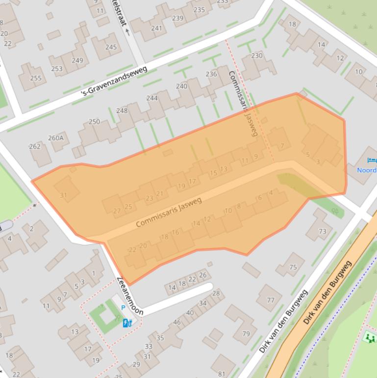 Kaart van postcodegebied 3151TB.