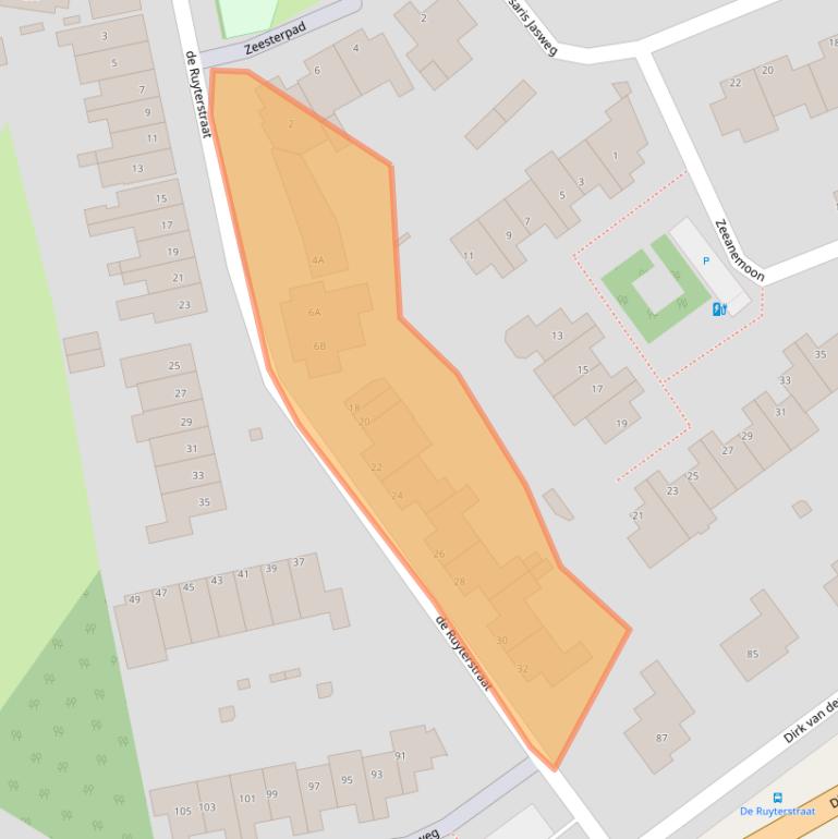 Kaart van postcodegebied 3151TK.