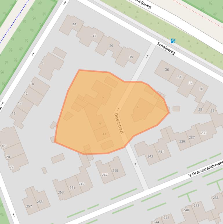 Kaart van postcodegebied 3151TL.