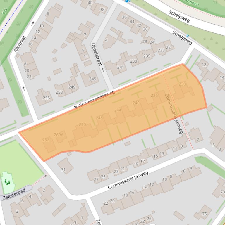 Kaart van postcodegebied 3151TV.