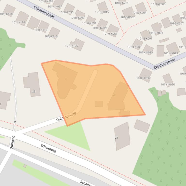 Kaart van postcodegebied 3151VB.