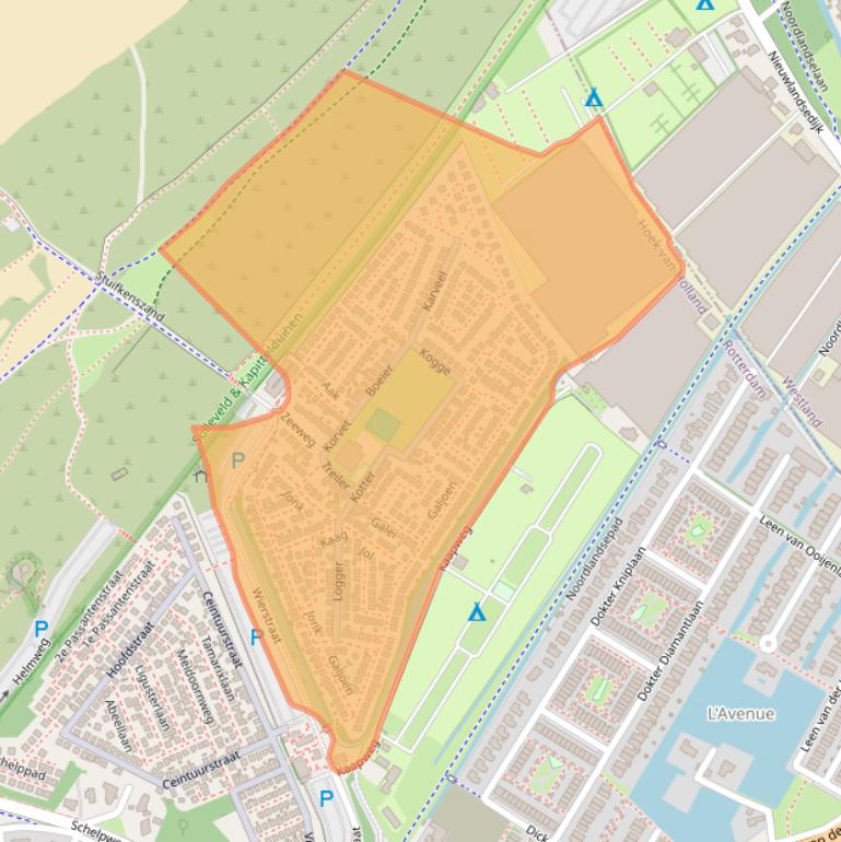 Kaart van postcodegebied 3151VP.