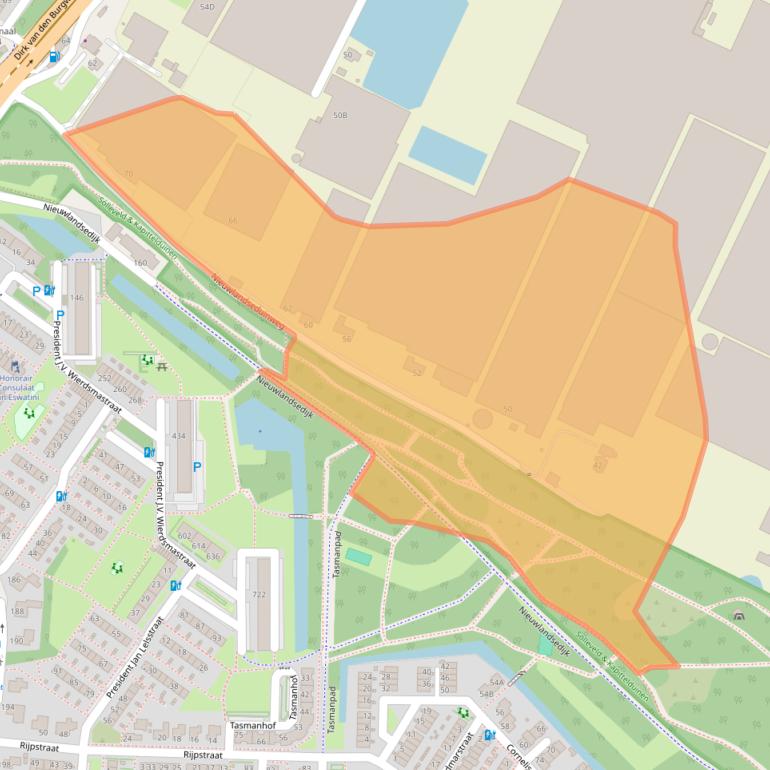 Kaart van postcodegebied 3151XJ.