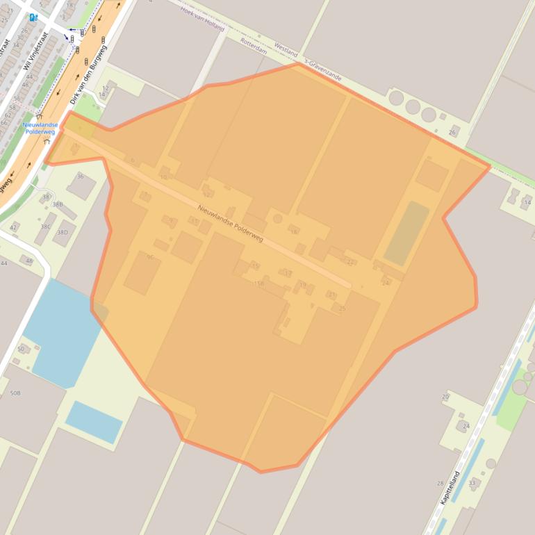 Kaart van postcodegebied 3151XX.