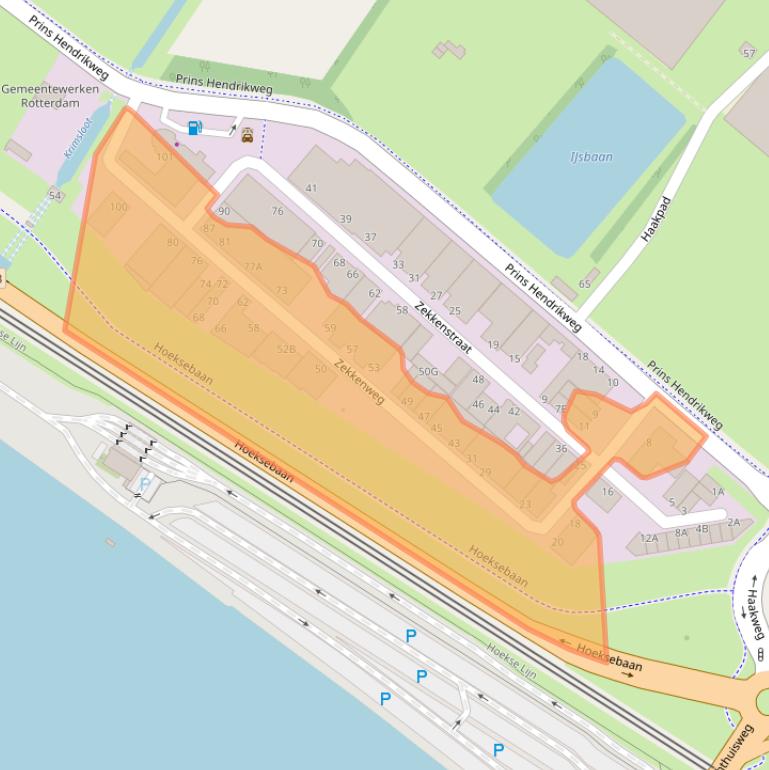 Kaart van postcodegebied 3151ZC.