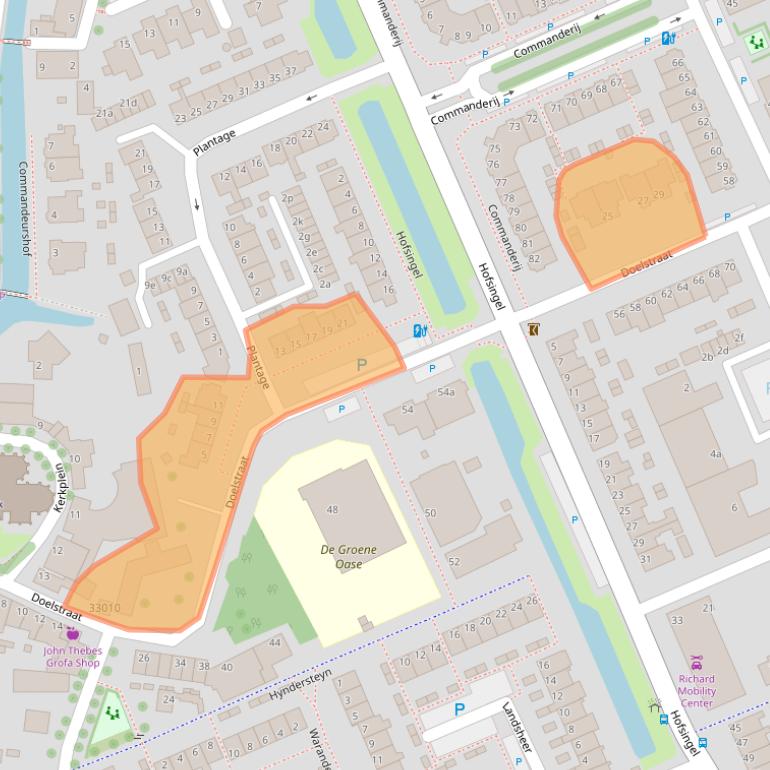 Kaart van postcodegebied 3155AG.