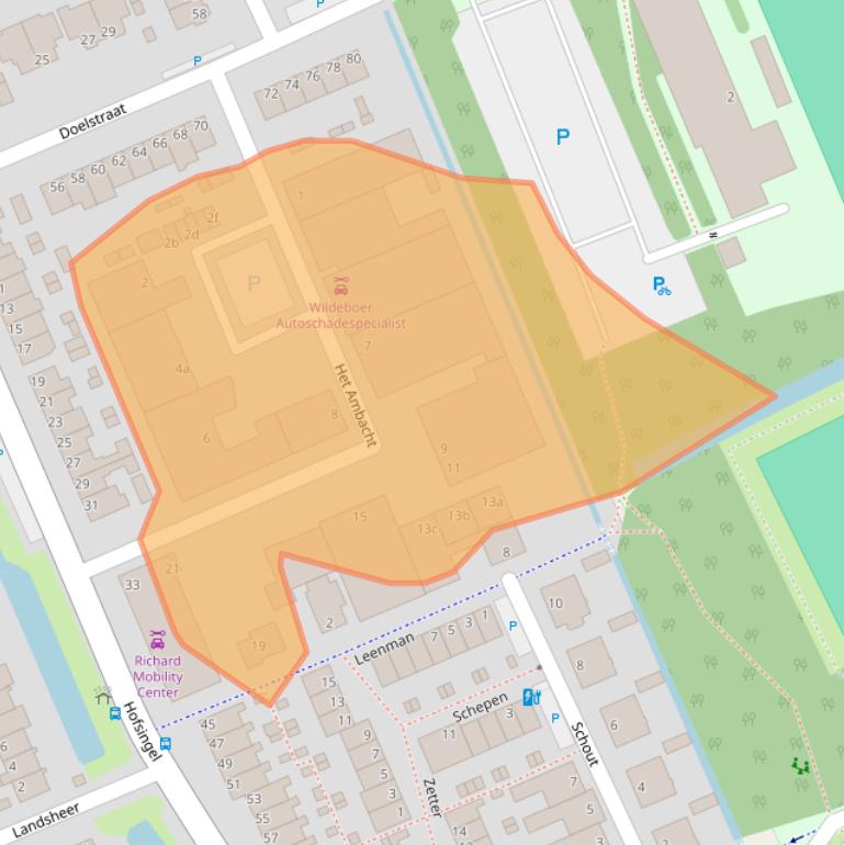 Kaart van postcodegebied 3155AK.