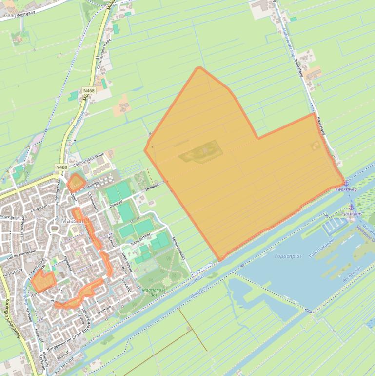 Kaart van postcodegebied 3155AL.