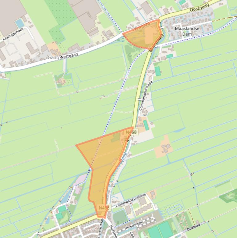 Kaart van postcodegebied 3155AV.