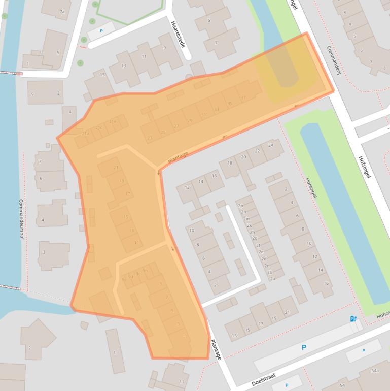 Kaart van postcodegebied 3155AW.