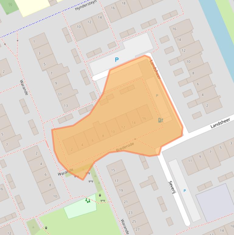 Kaart van postcodegebied 3155BA.