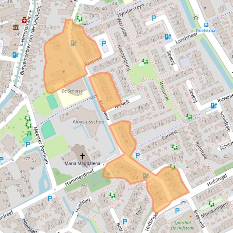Kaart van postcodegebied 3155BJ.