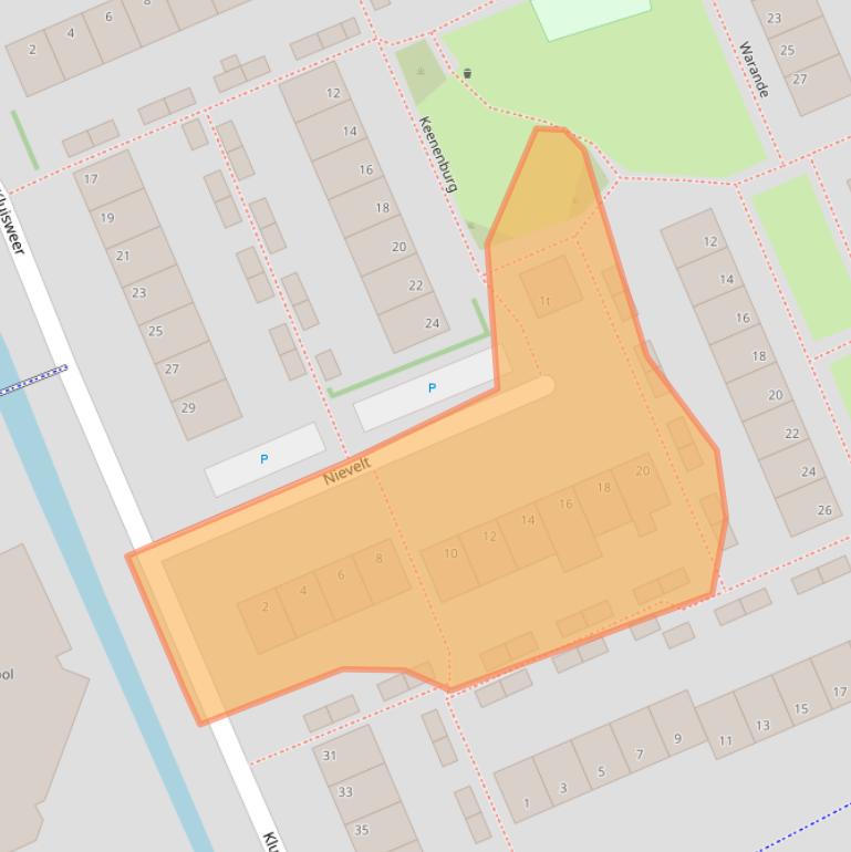Kaart van postcodegebied 3155BL.