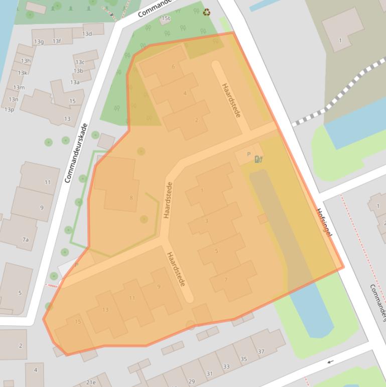 Kaart van postcodegebied 3155BV.